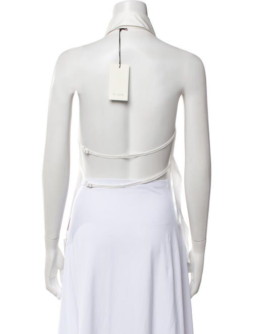 St. Agni Linen Sleeveless Button-Up Top