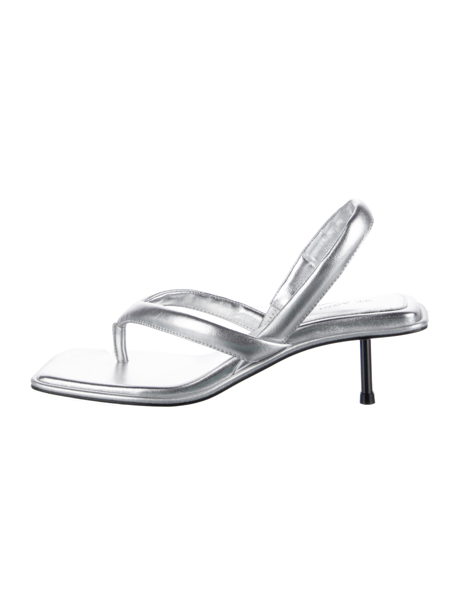 St. Agni Leather Slingback Sandals