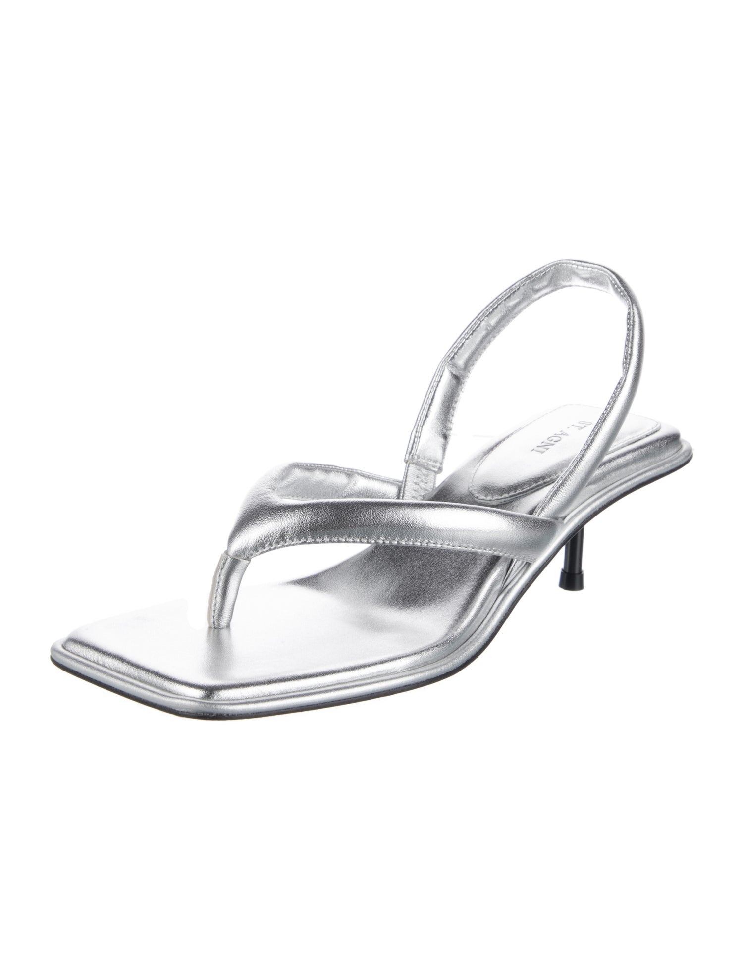 St. Agni Leather Slingback Sandals