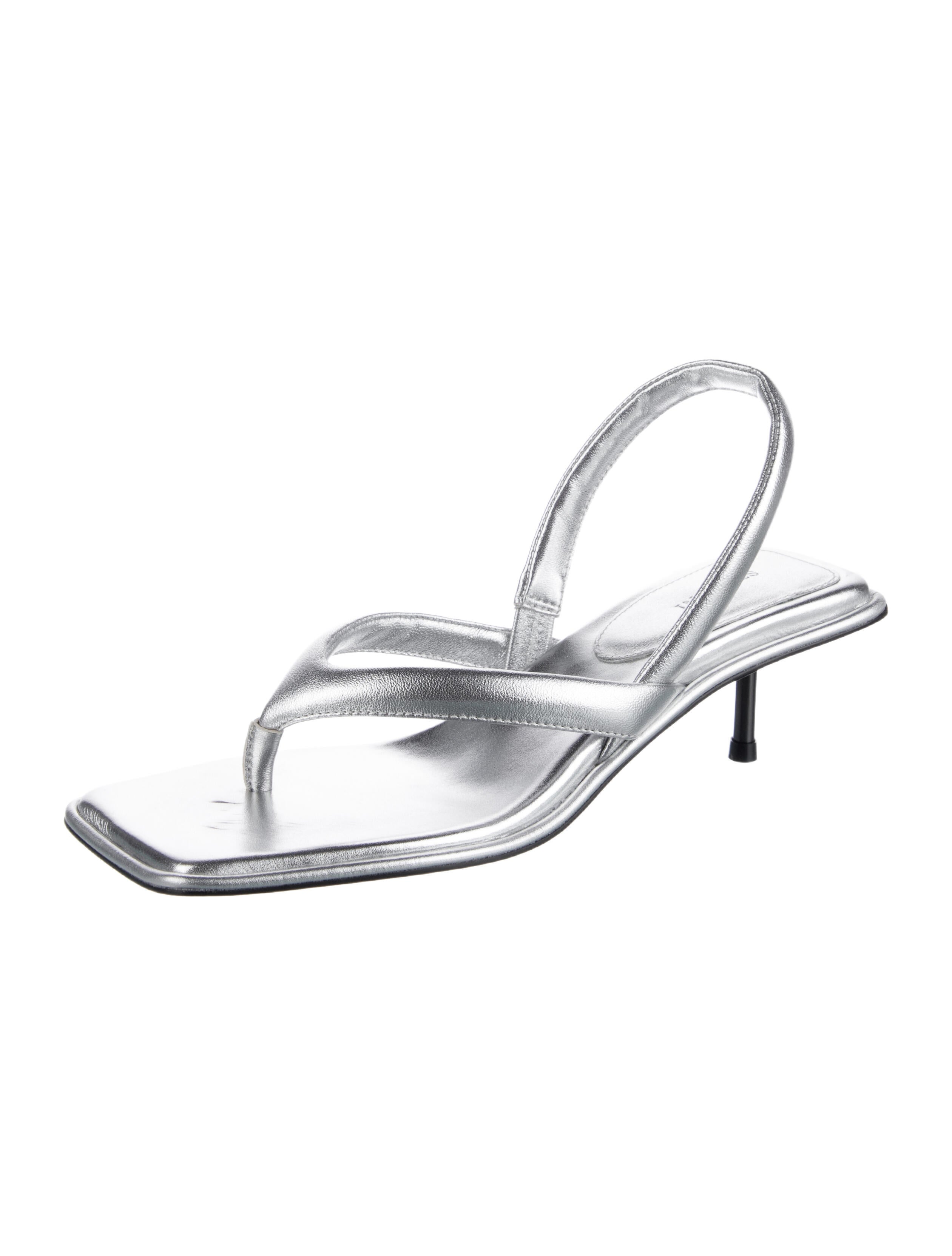 St. Agni Leather Slingback Sandals