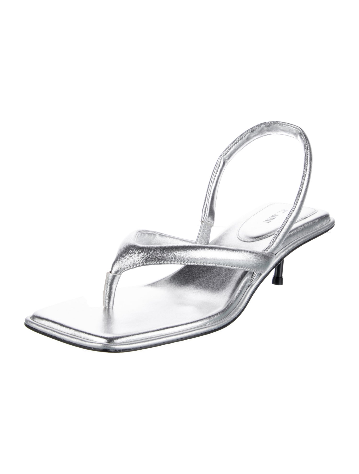 St. Agni Leather Slingback Sandals