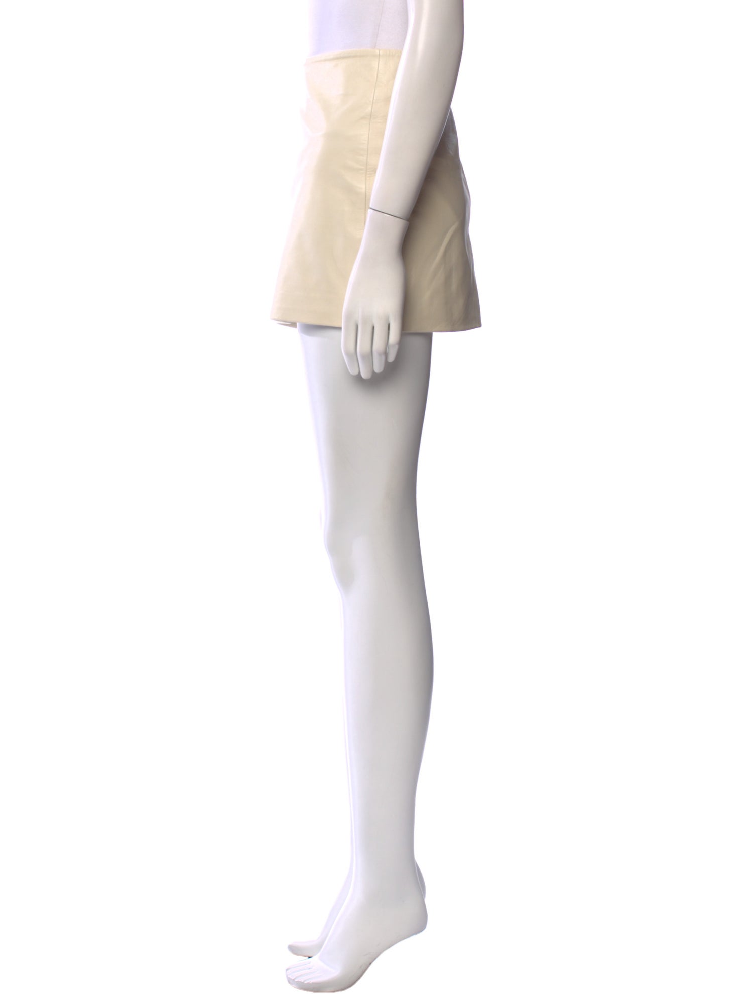 St. Agni Lamb Leather Mini Skirt