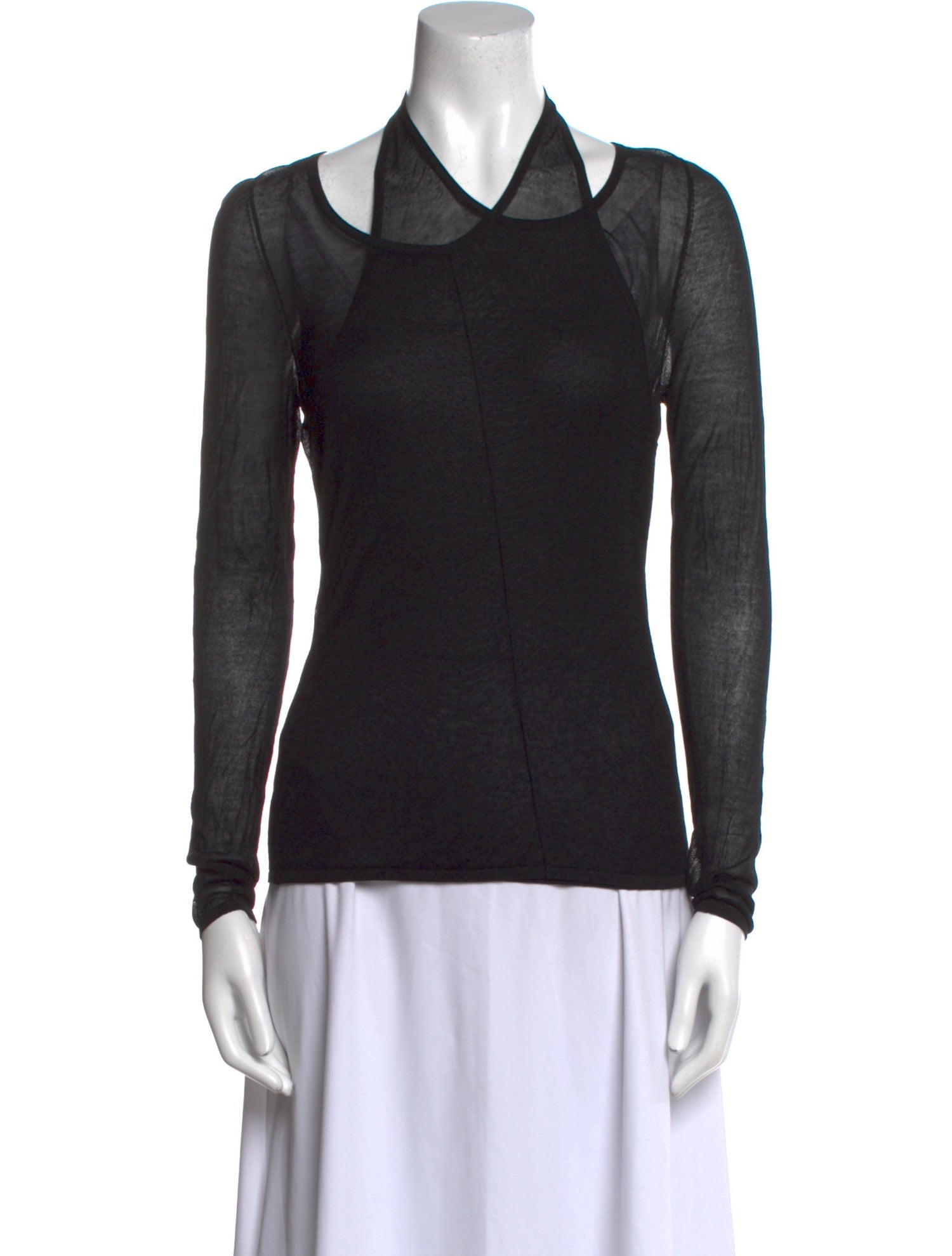 St. Agni Cowl Neck Long Sleeve Top