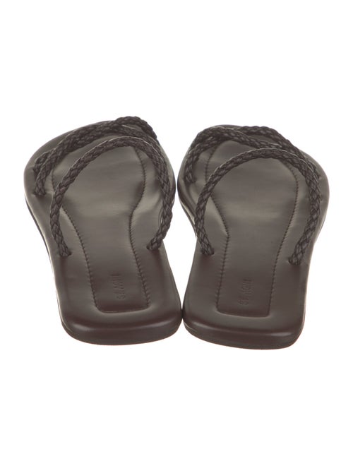 St. Agni Leather Chain-Link Accents Slides