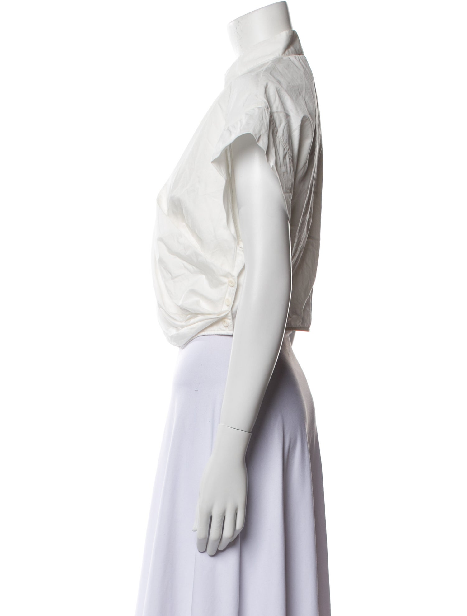 St. Agni V-Neck Short Sleeve Crop Top