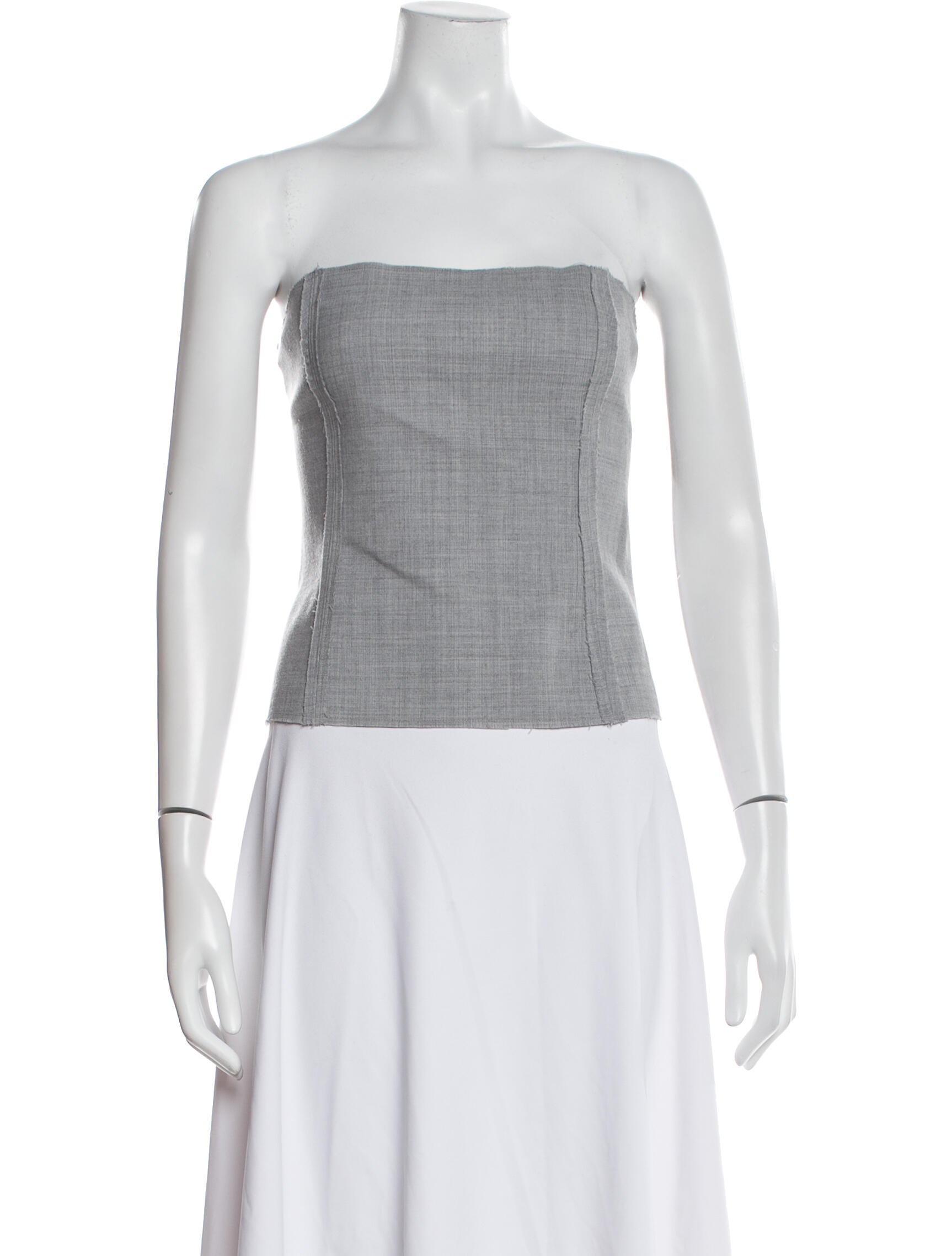 St. Agni Wool Strapless Crop Top