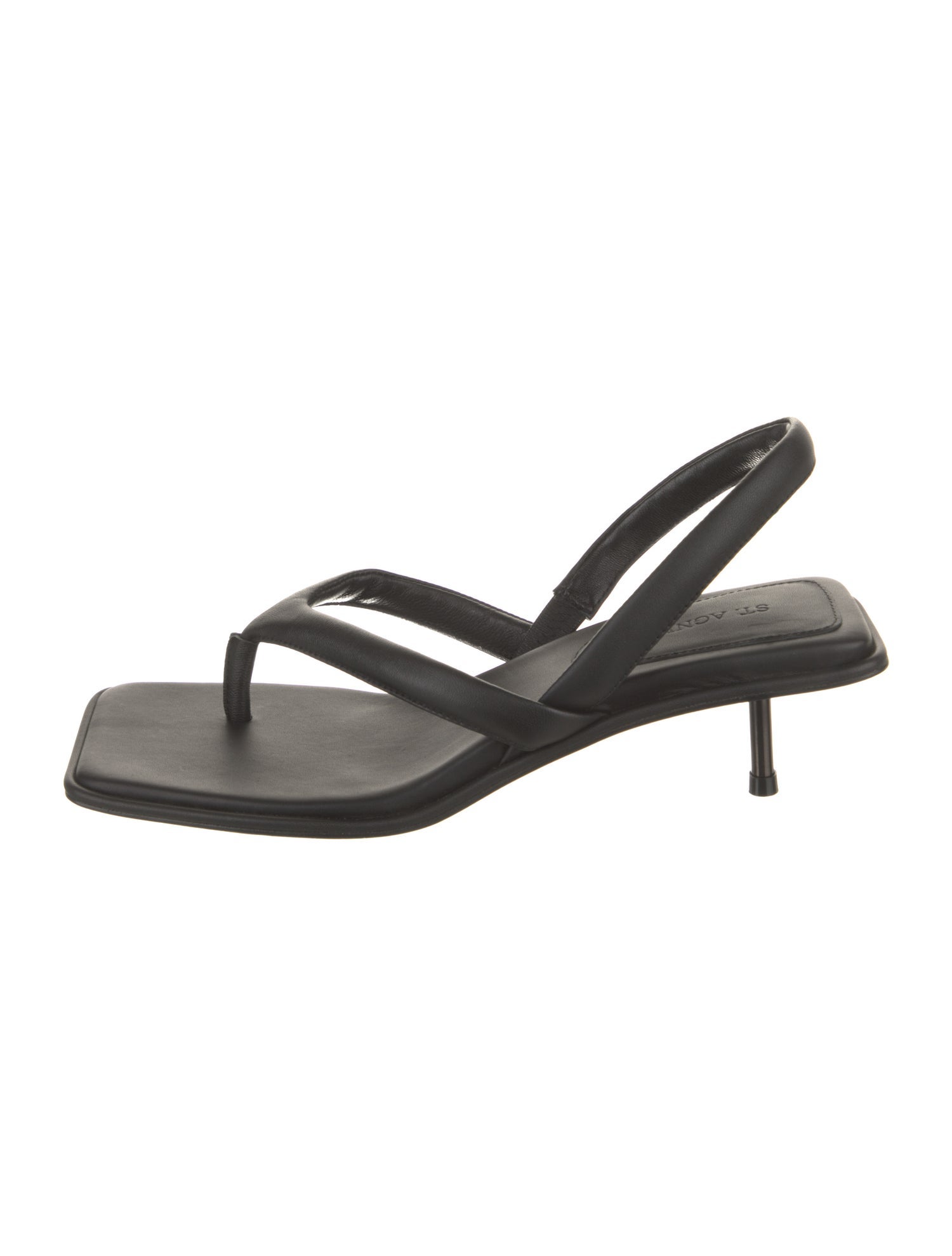 St. Agni Leather Slingback Sandals