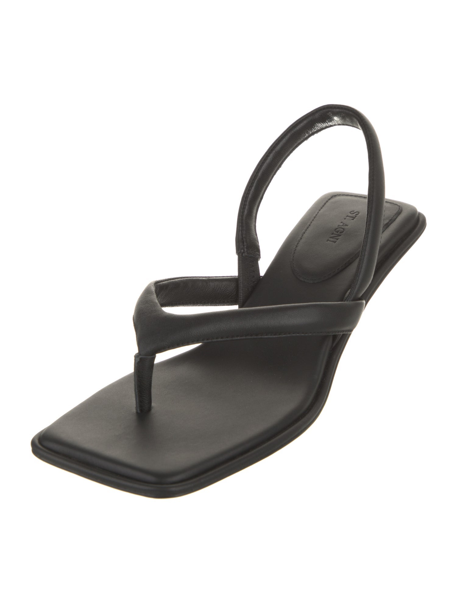 St. Agni Leather Slingback Sandals