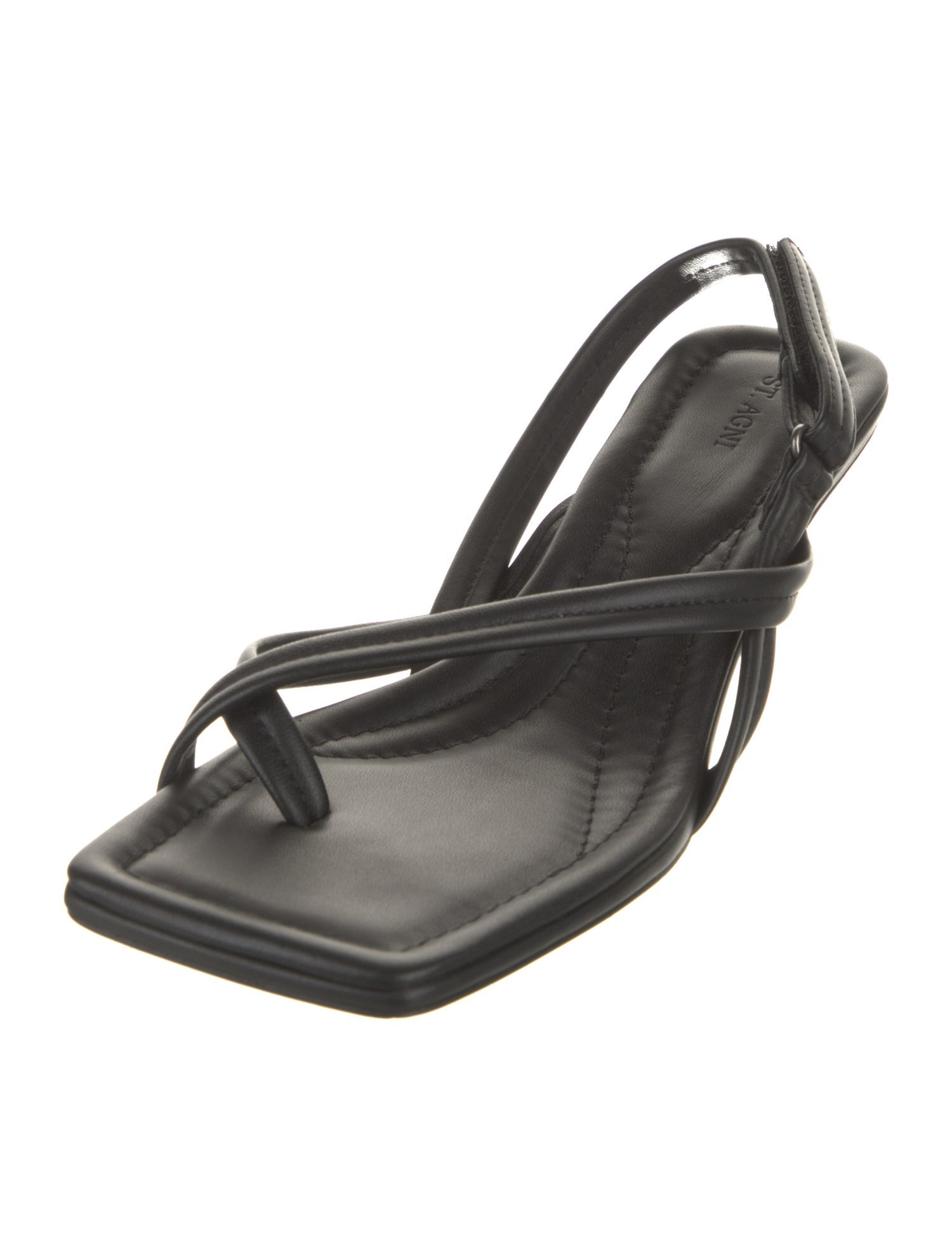 St. Agni Leather Slingback Sandals