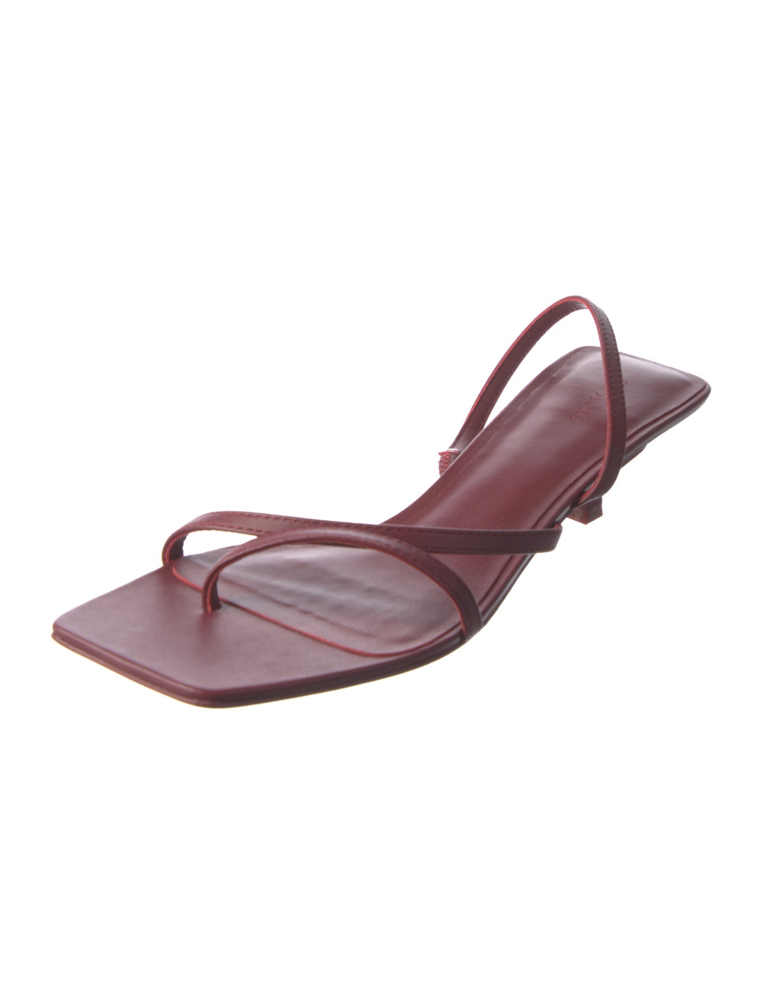 St. Agni Leather Slingback Sandals