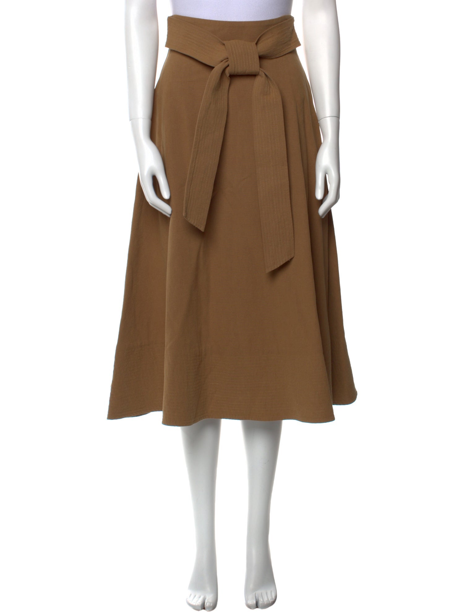 St. Agni Whipstitch Trim Midi Length Skirt