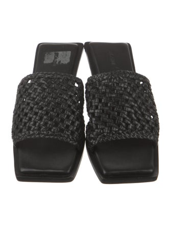 St. Agni Leather Patterned Slides