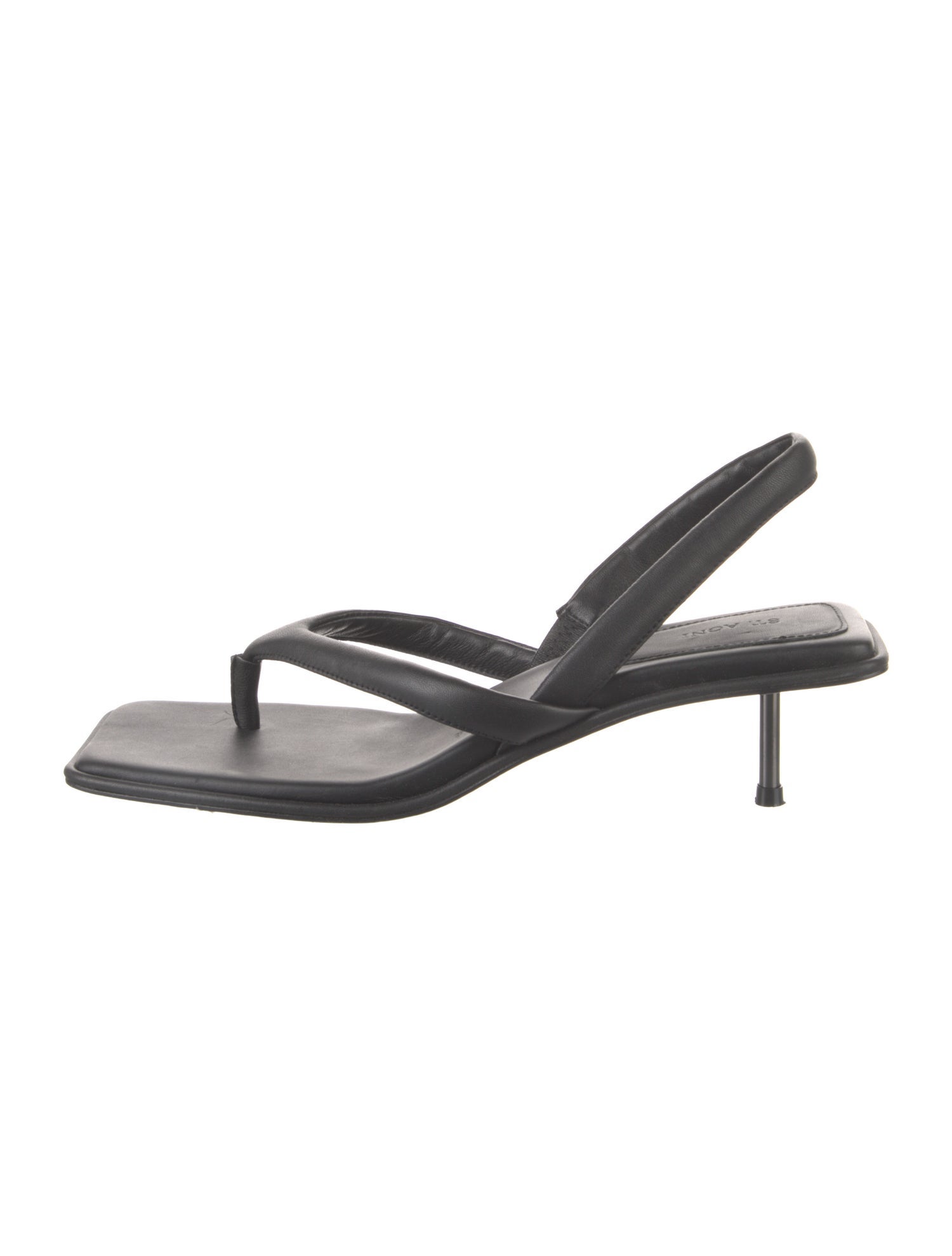 St. Agni Leather Slingback Sandals