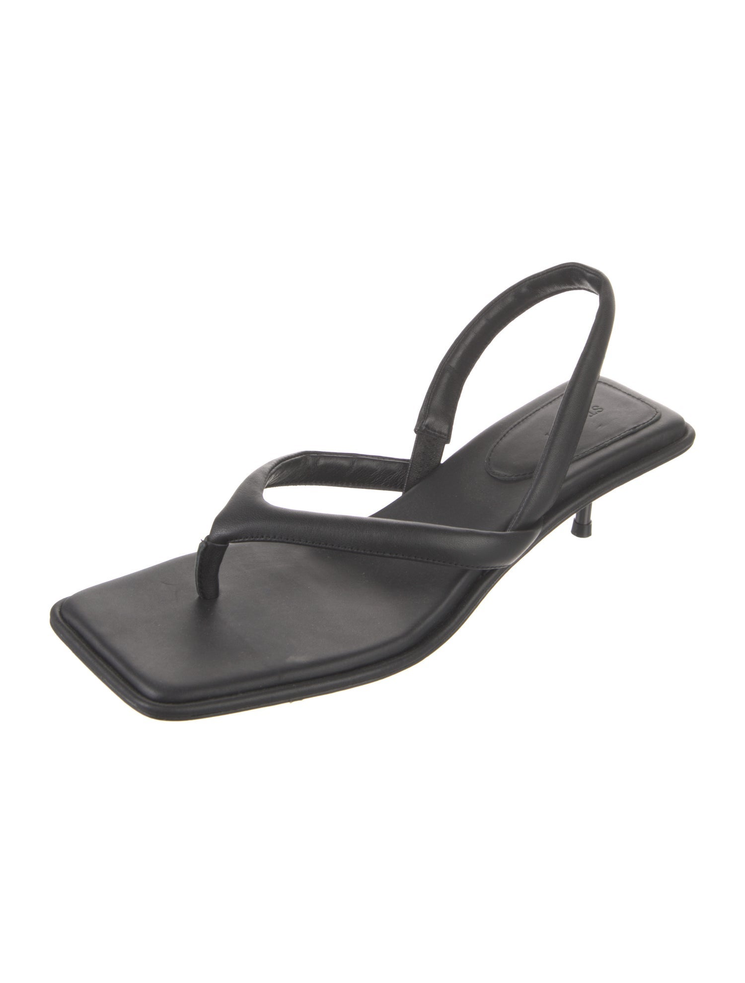 St. Agni Leather Slingback Sandals