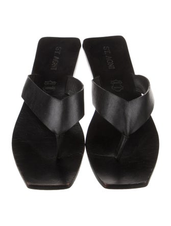 St. Agni Leather Slides