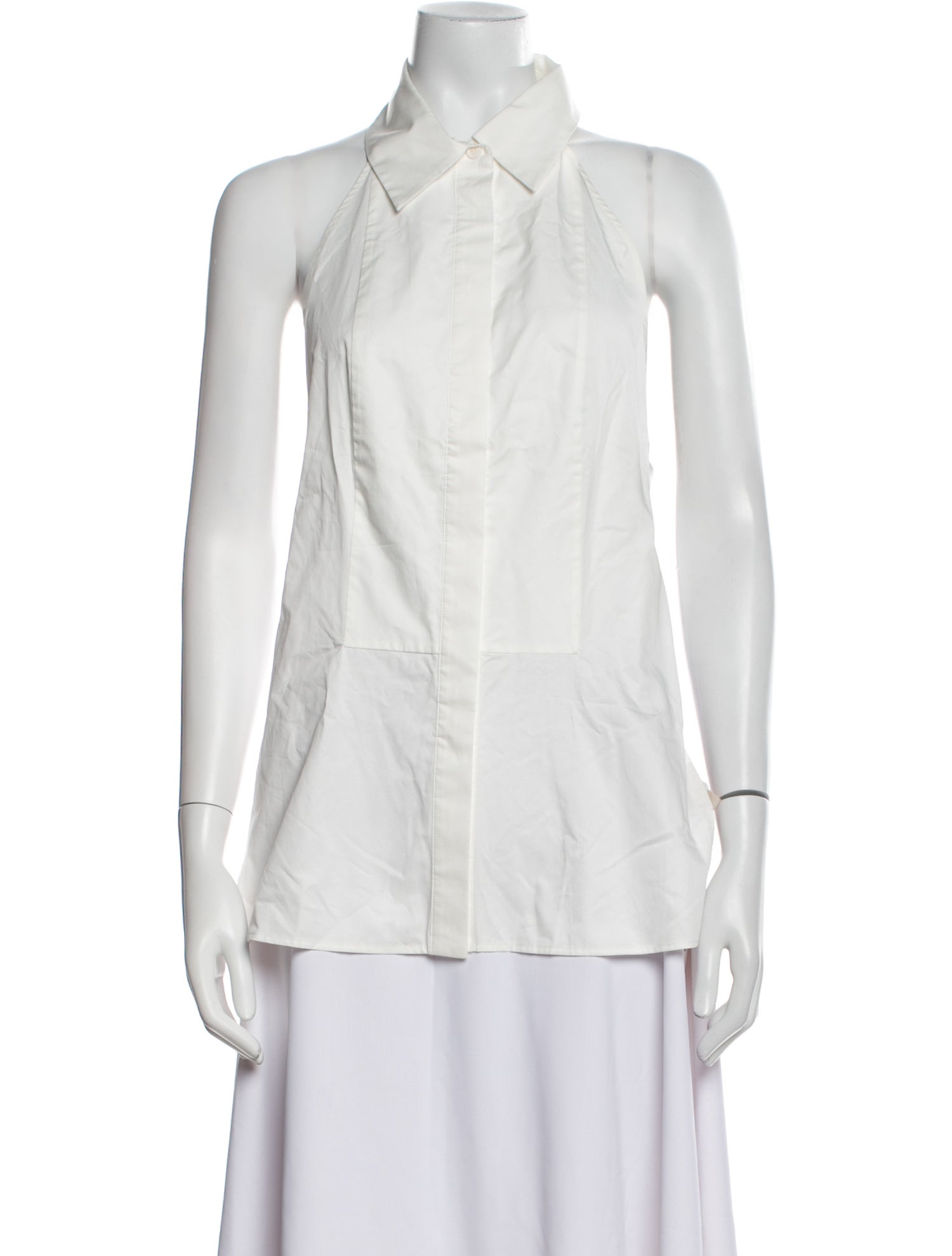 St. Agni Sleeveless Button-Up Top