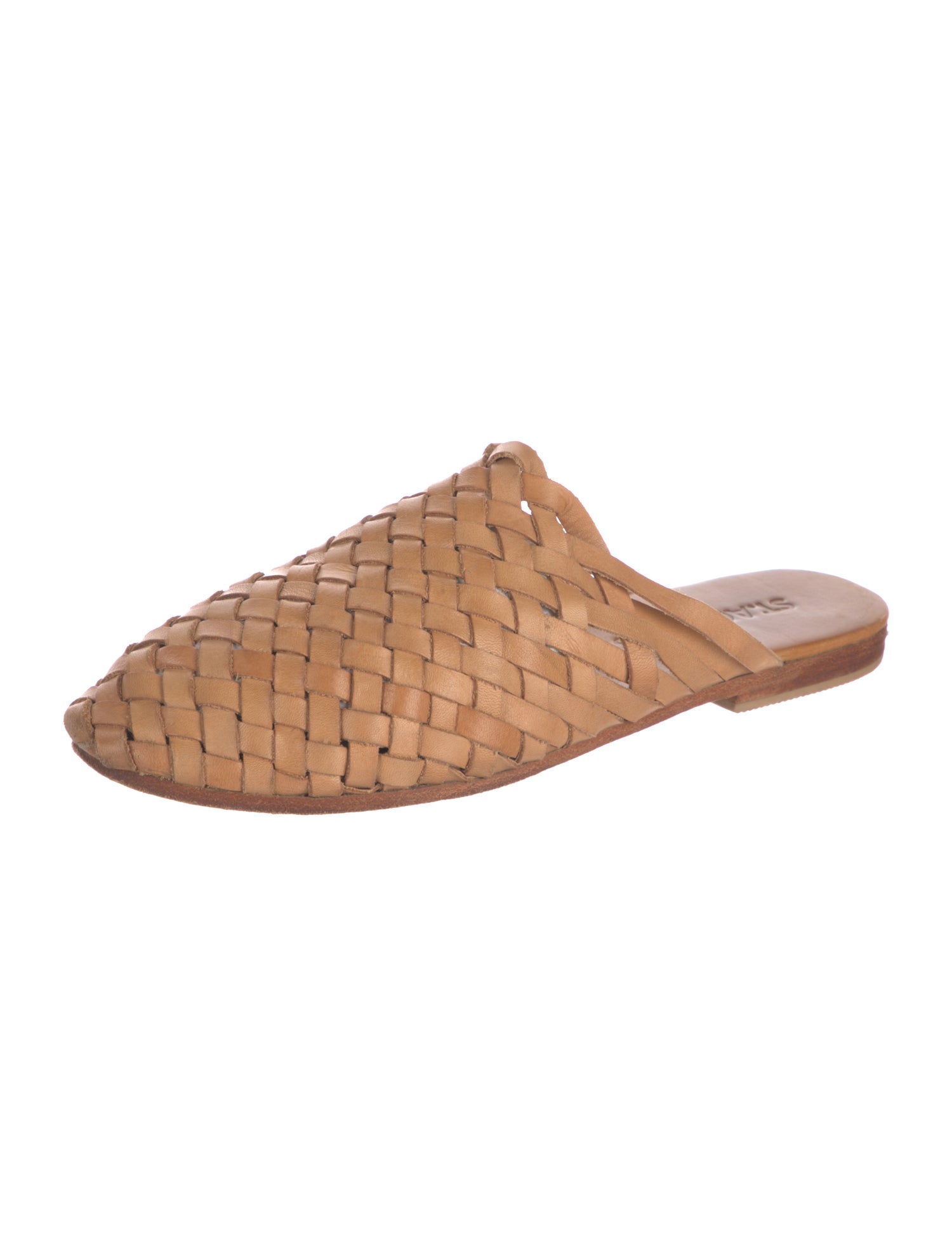 St. Agni Leather Braided Accents Slides