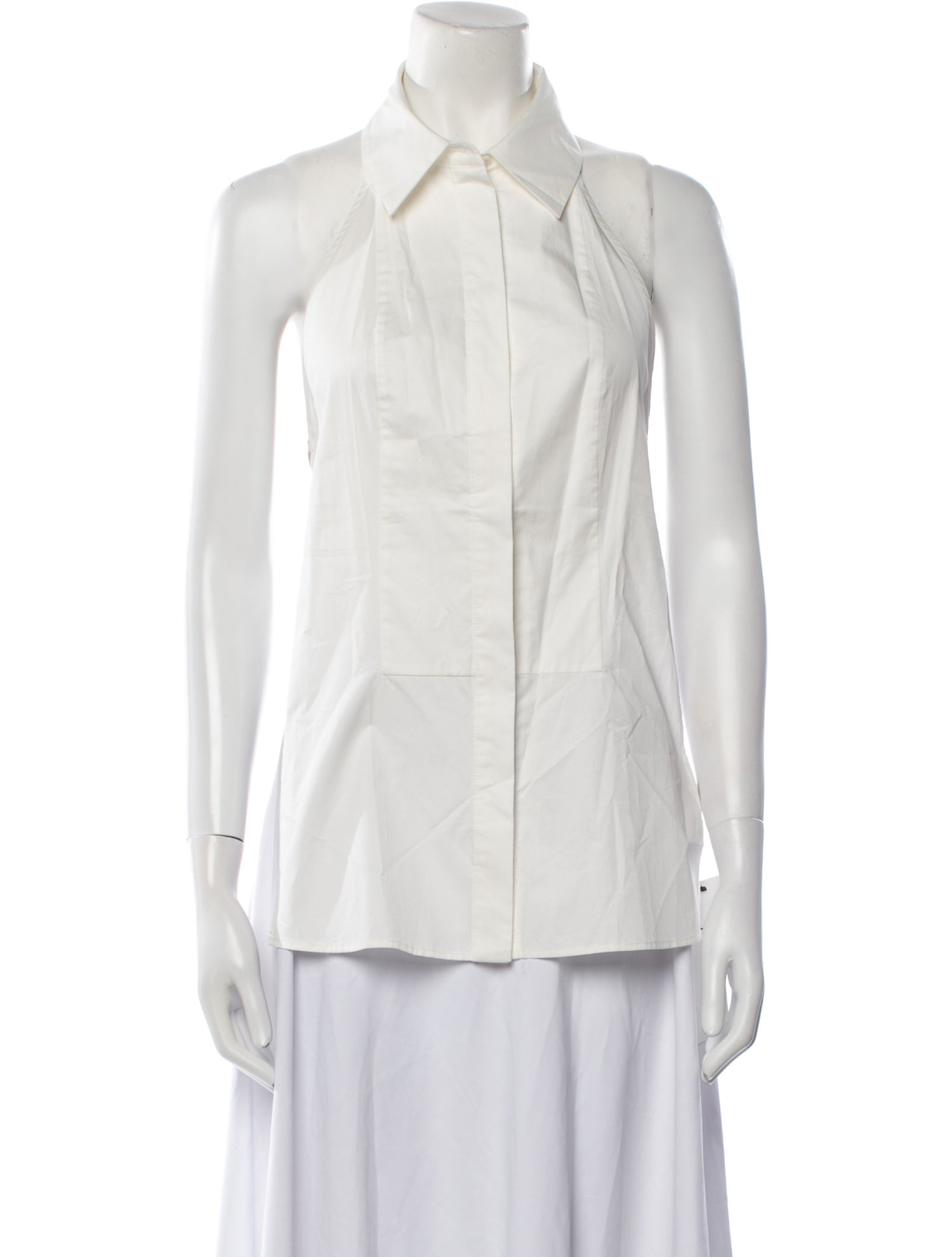 St. Agni Sleeveless Button-Up Top