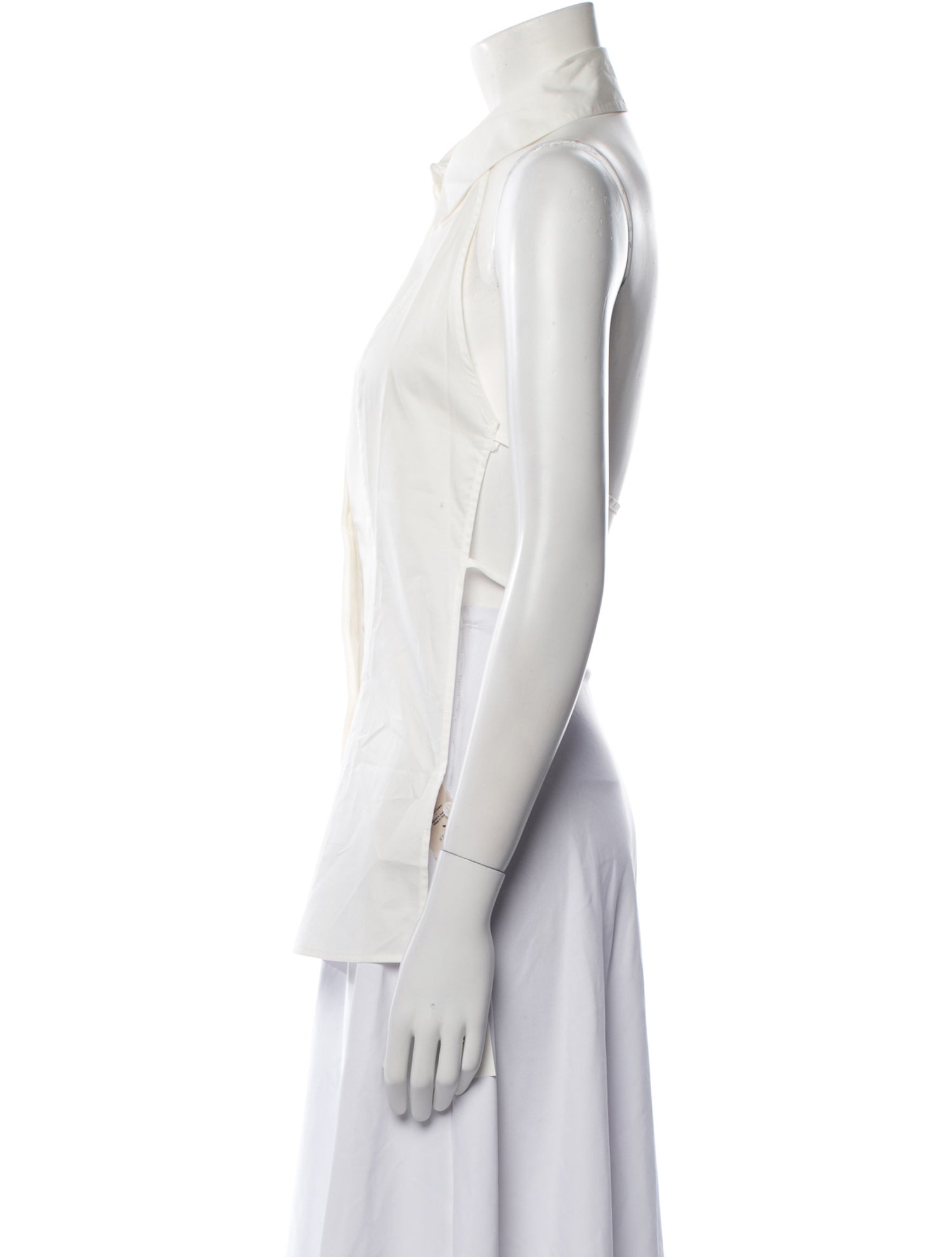 St. Agni Sleeveless Button-Up Top