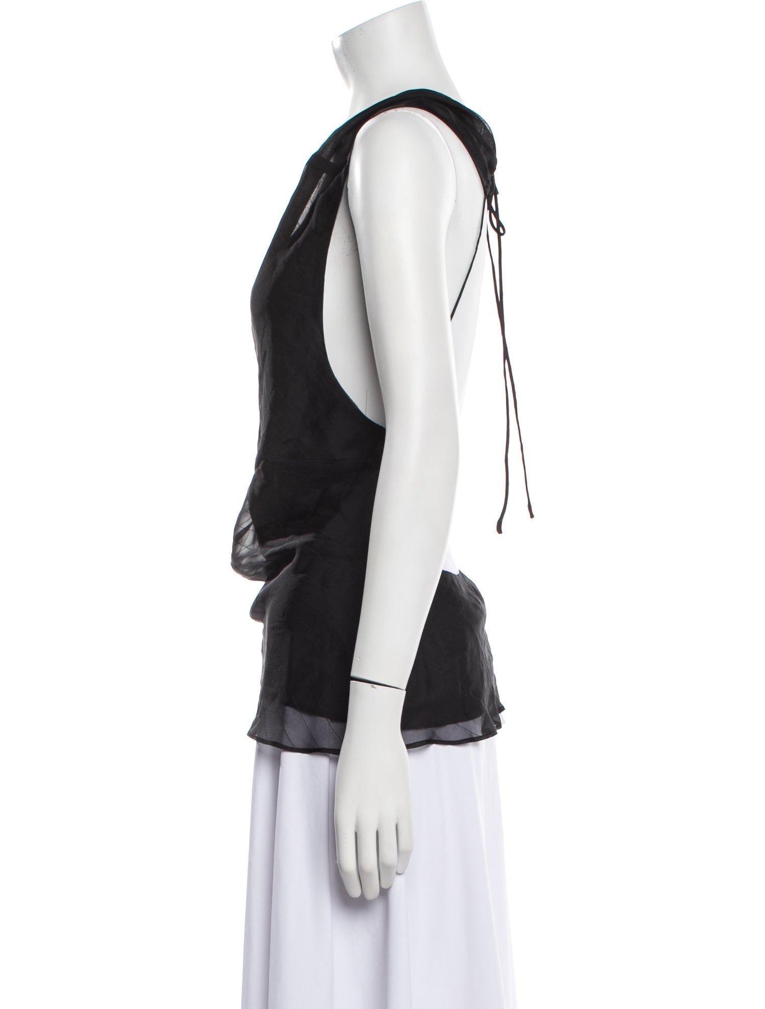 St. Agni Silk Scoop Neck Top w/ Tags