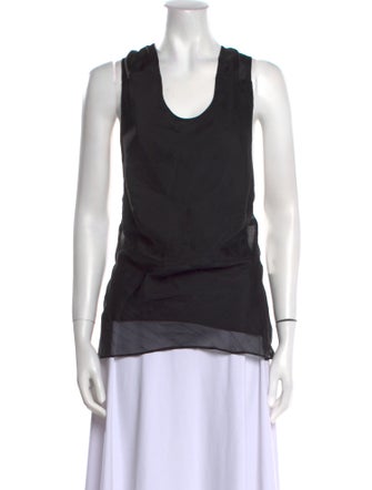 St. Agni Silk Scoop Neck Top