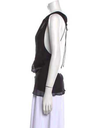 St. Agni Silk Scoop Neck Top