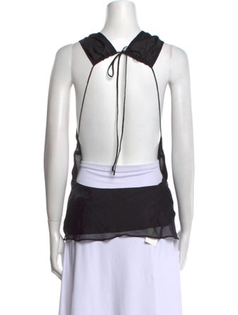 St. Agni Silk Scoop Neck Top