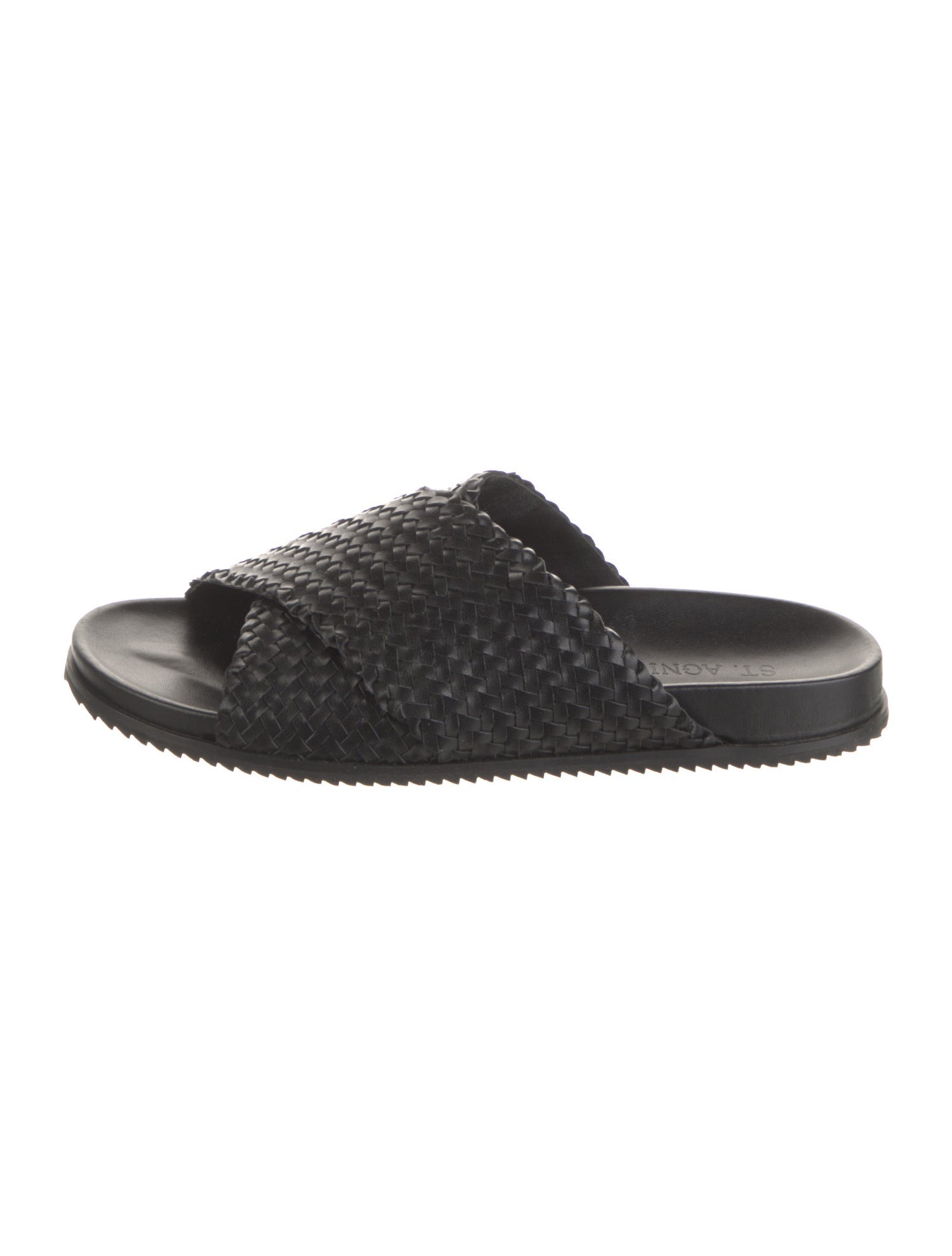 St. Agni Leather Braided Accents Slides