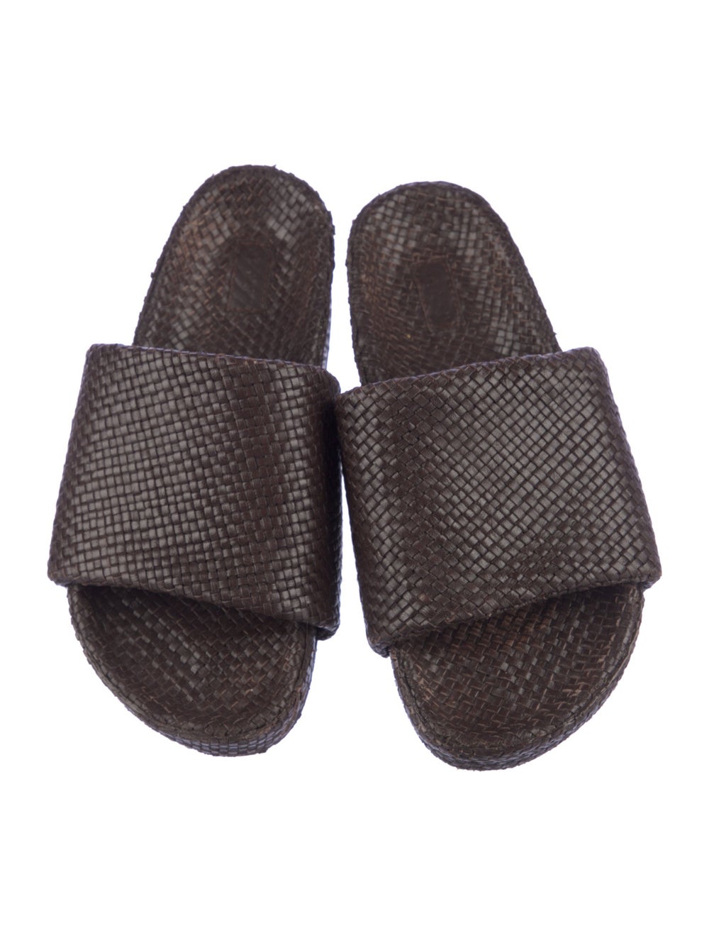 St. Agni Straw Slides Brown Platform - image 3