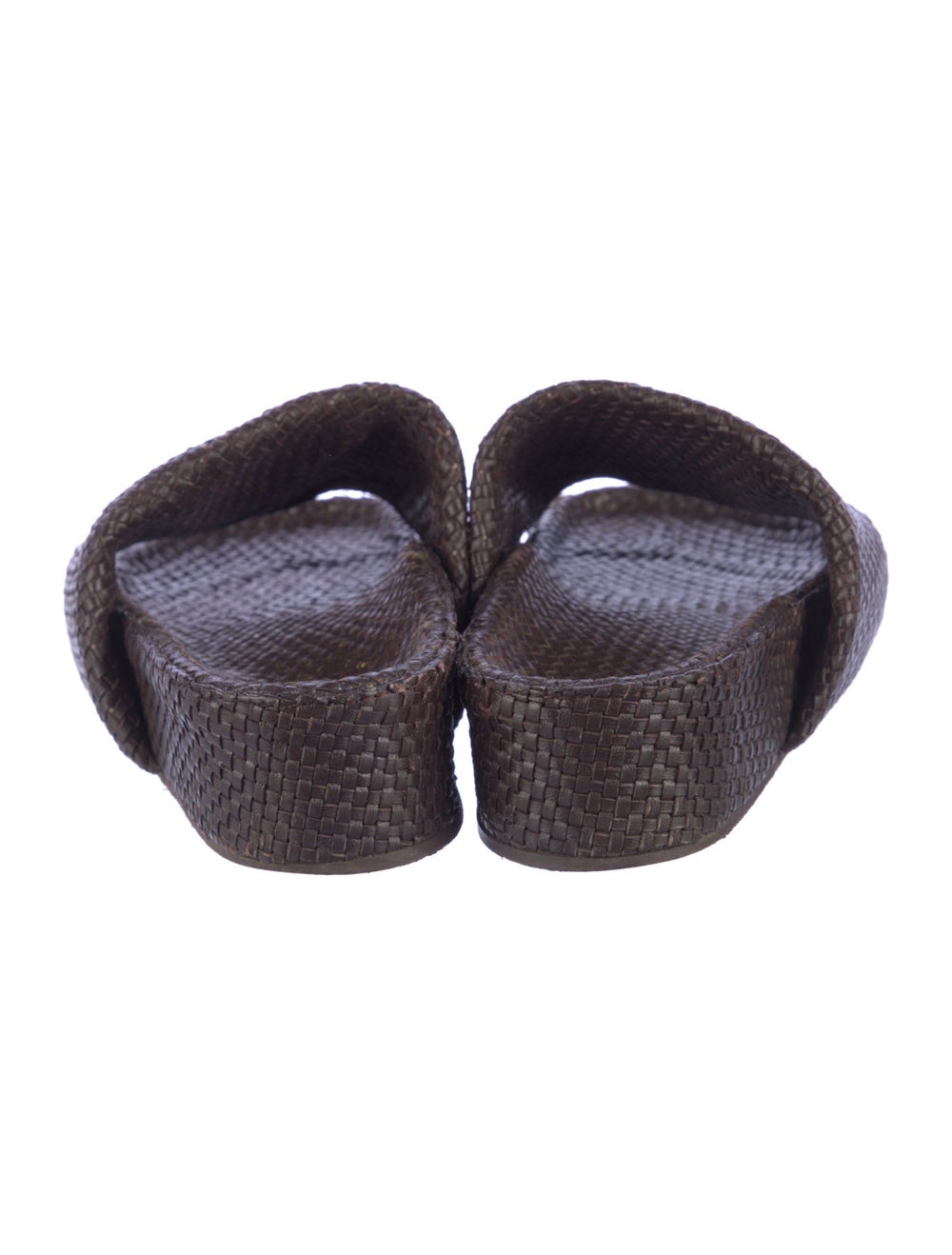 St. Agni Straw Slides Brown Platform - image 4