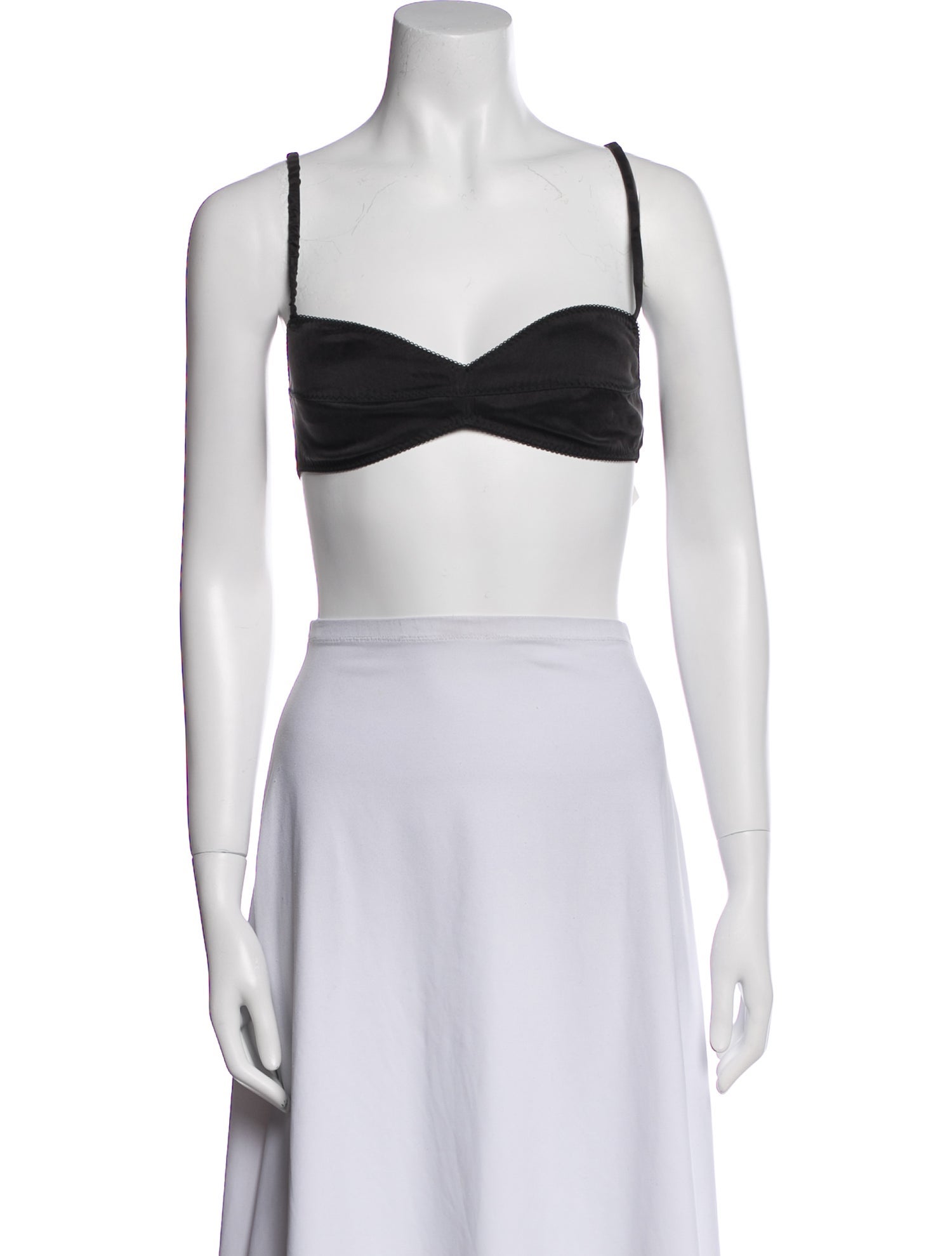 St. Agni Silk Square Neckline Crop Top