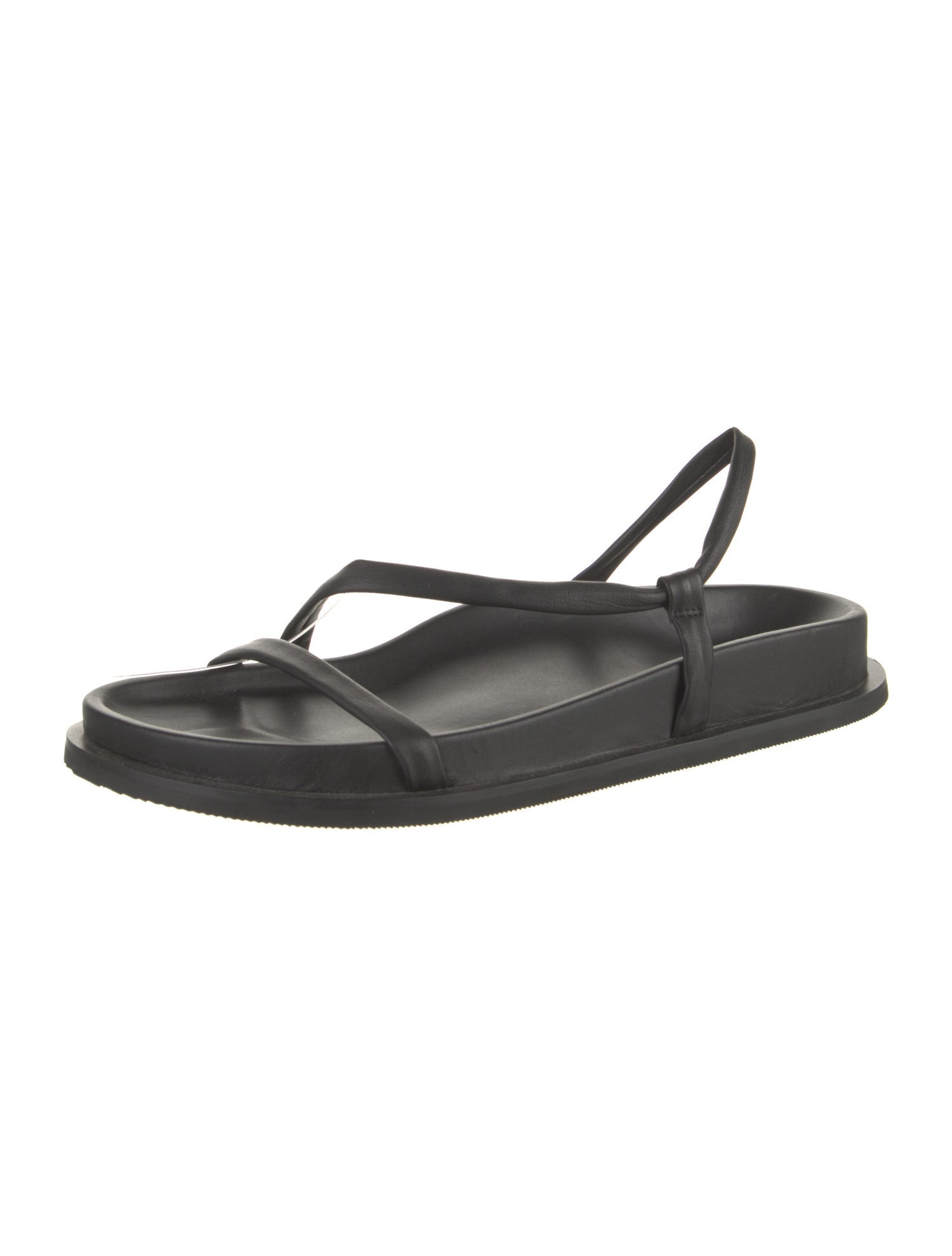 St. Agni Leather Slingback Sandals