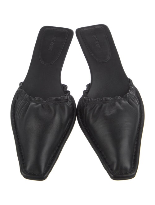 St. Agni Leather Pleated Accents Mules