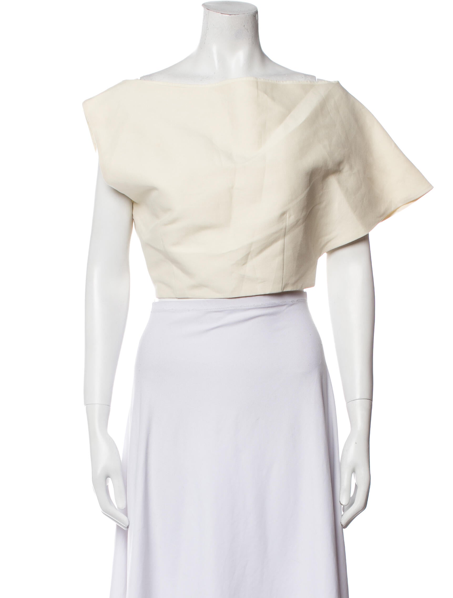 St. Agni Off-The-Shoulder Short Sleeve Crop Top