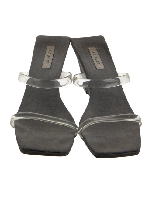 St. Agni Suede Animal Print Slides