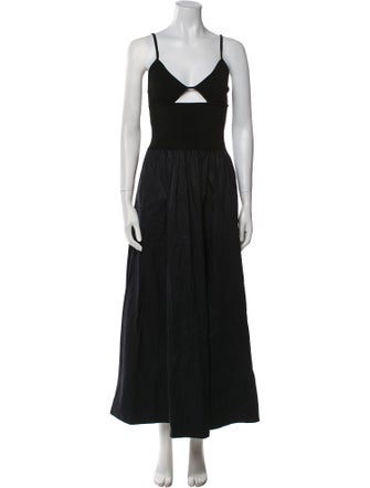 St. Agni V-Neck Midi Length Dress