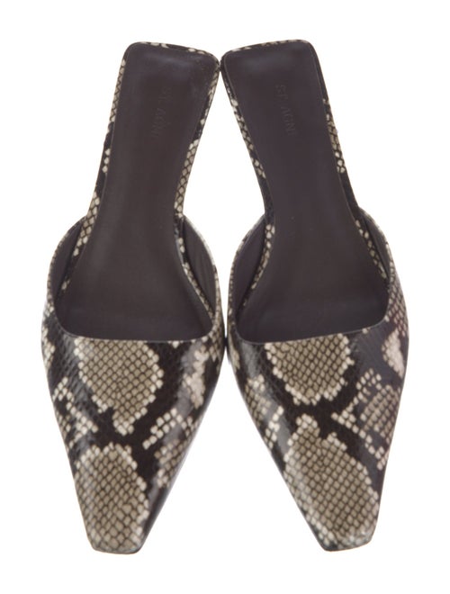 St. Agni Leather Animal Print Mules