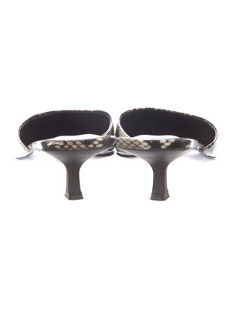 St. Agni Leather Animal Print Mules