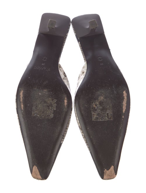 St. Agni Leather Animal Print Mules