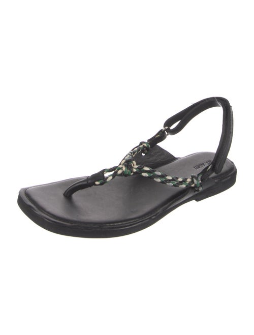 St. Agni Leather Patterned Slingback Sandals