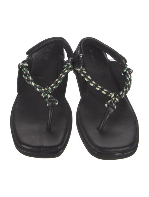 St. Agni Leather Patterned Slingback Sandals