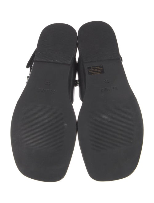 St. Agni Leather Patterned Slingback Sandals