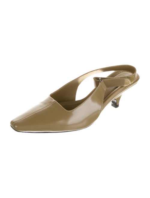 St. Agni Patent Leather Slingback Pumps