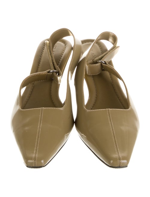 St. Agni Patent Leather Slingback Pumps