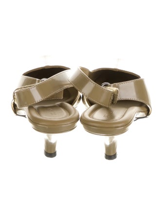 St. Agni Patent Leather Slingback Pumps