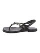 St. Agni Leather T-Strap Sandals