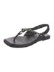 St. Agni Leather T-Strap Sandals