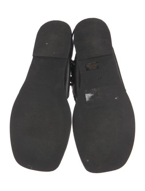 St. Agni Leather T-Strap Sandals