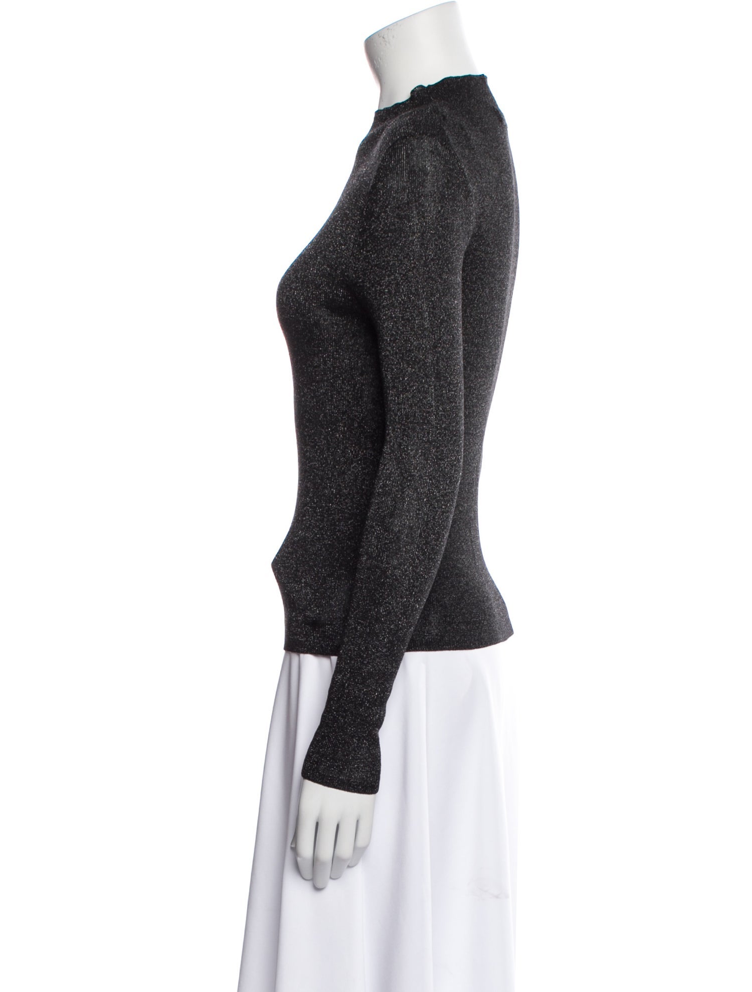 St. Agni Mock Neck Long Sleeve Top