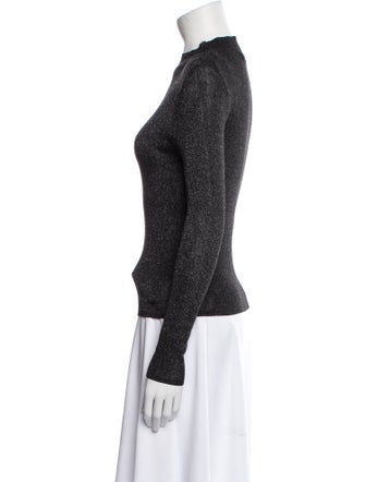 St. Agni Mock Neck Long Sleeve Top